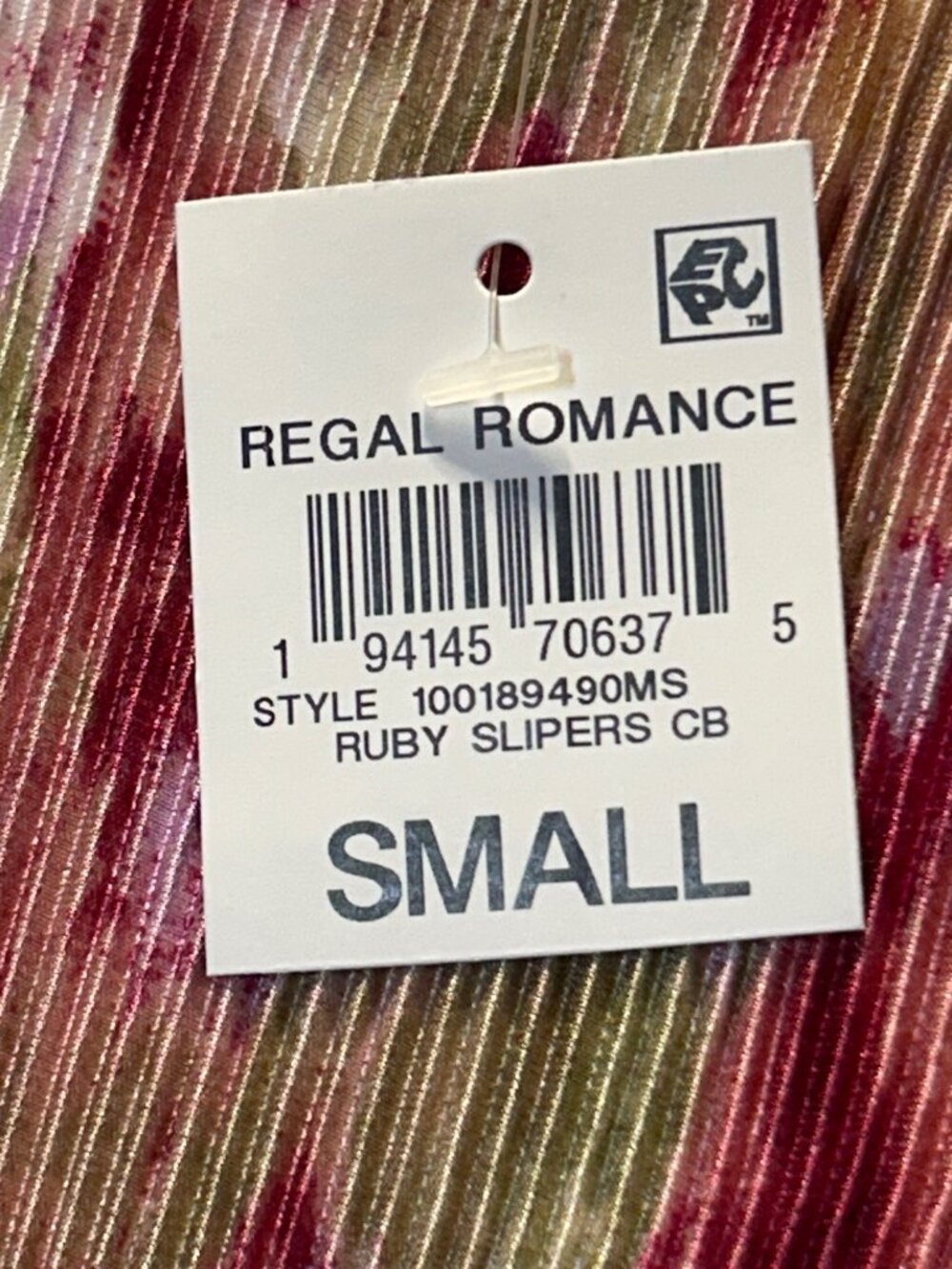 JM Collection Size Small Pleated Short Sleeve Top Regal Romance Ruby Slippers - Picture 9 of 11